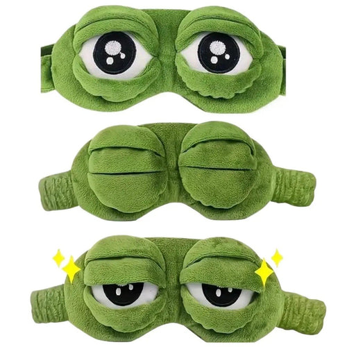 🎁Last Day Promotion 49% OFF🔥3D Frog Sleep Mask, Contoured Eye Mask with Adjustable Strap, Soft Cotton-Blend Fabric