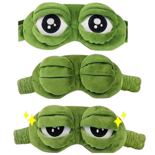 🎁Last Day Promotion 49% OFF🔥3D Frog Sleep Mask, Contoured Eye Mask with Adjustable Strap, Soft Cotton-Blend Fabric