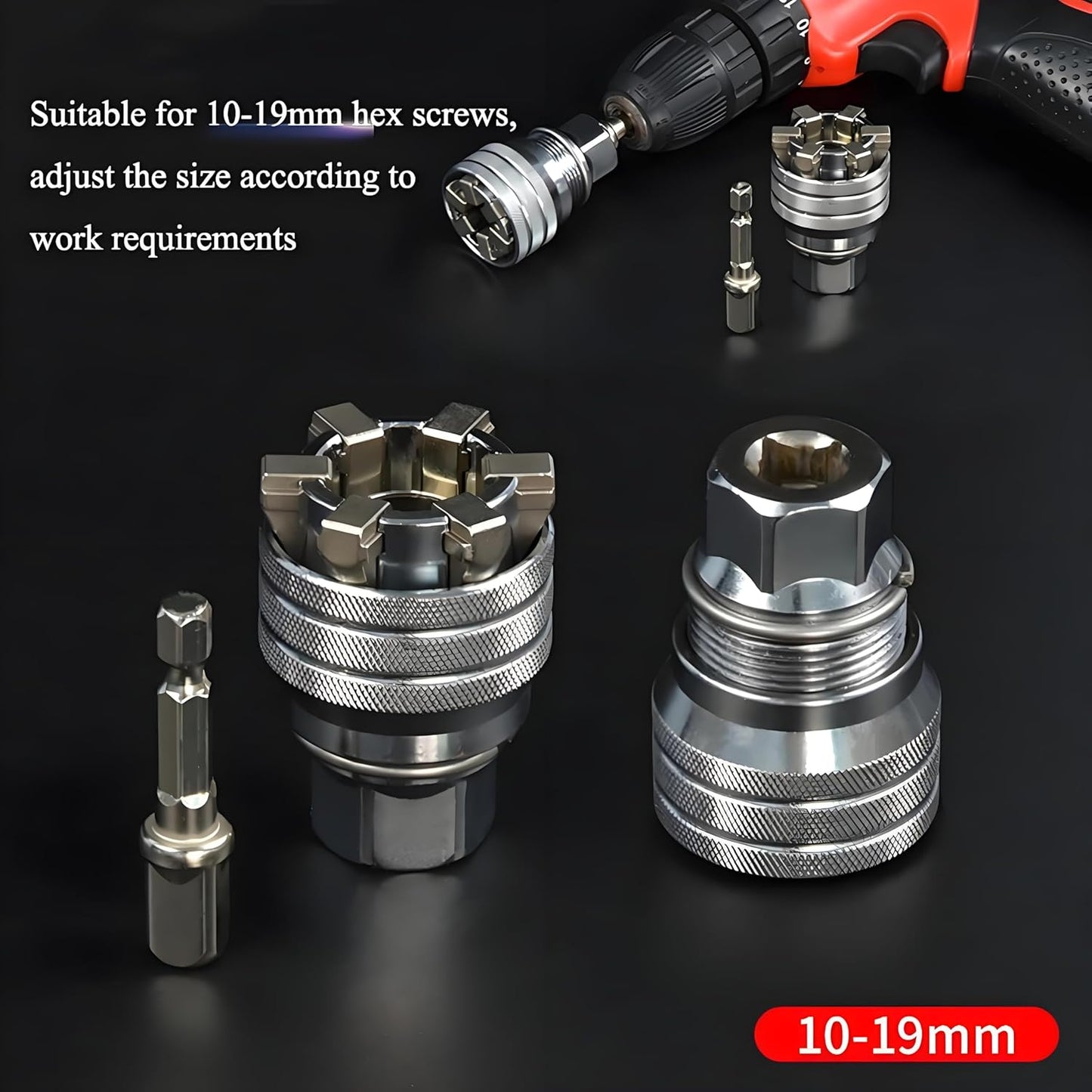 Upgraded Adjustable Universal Socket – 10mm-19mm Master Wrench Tool