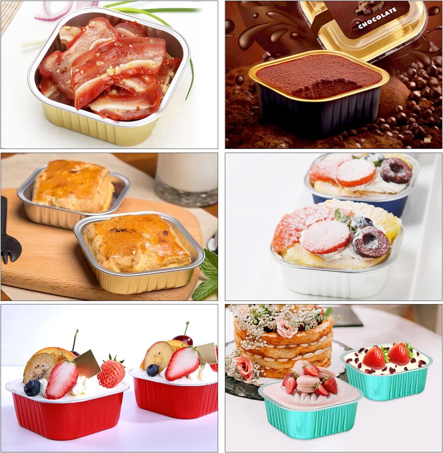 🎉120Pcs Portable Disposable Foil Cupcake Pans For Baking Picnic Party Use🍰