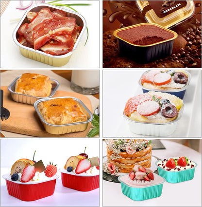 🎉120Pcs Portable Disposable Foil Cupcake Pans For Baking Picnic Party Use🍰