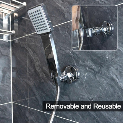 Adjustable shower head holder - Detachable shower head holder with suction cup - Drill-free shower head holde