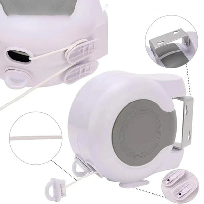 Invisible Retractable Clothesline with Dual Lines