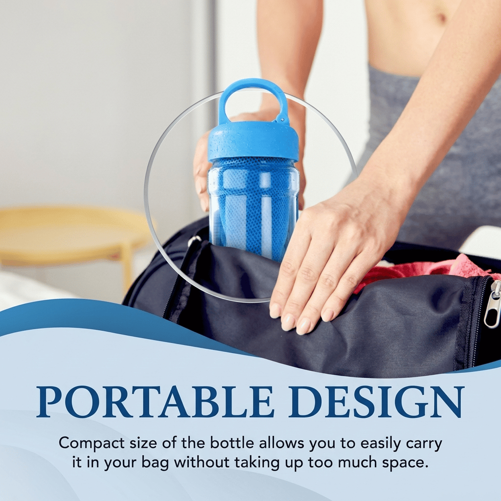 🎉 BUY 1 GET 1 FREE🌞Cooling Bottle - Cold Sweat Towel You Can Use Anywhere, Anytime! Reusable Soft Absorbent Cooling Portable