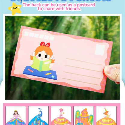 Rainbow Squeeze Art Kit - Creative Scratch & Color Art Set for Kids