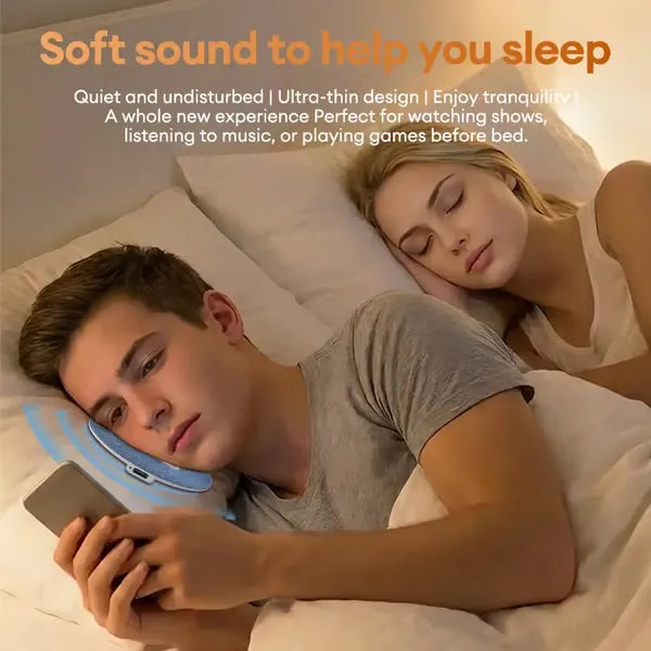 🔥🔥S1 Ultra-Thin Bluetooth Pillow Speaker with Bluetooth 6.0 - Bone Conduction Technology