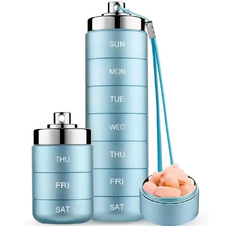 💊 Metal Travel Pill Organizer