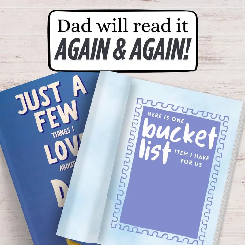 📖Just A Few Things I Love About You Dad Personalized Gift for Dad Father's Day Gift Fill In The Blank Memory Book Gift Idea For Dad