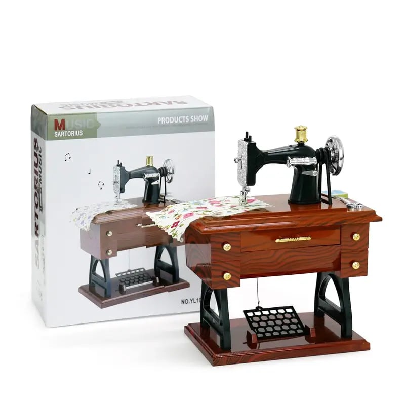 43% OFF Vintage Mini Sewing Machine Music Box