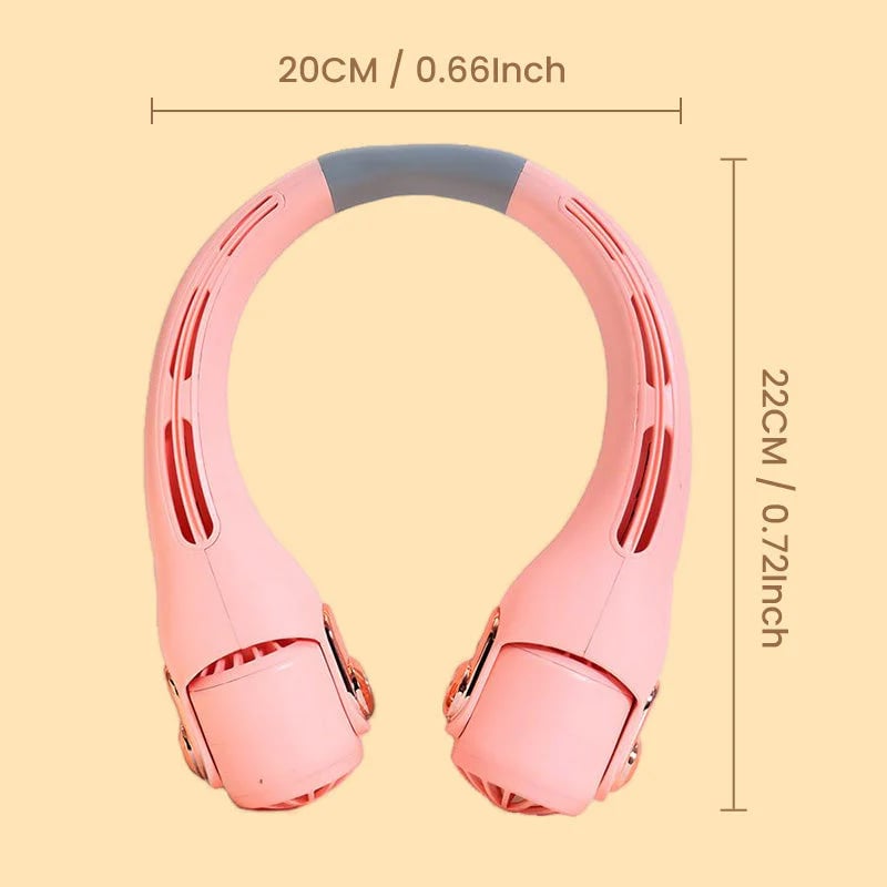 🥳2026 HOT SALE🥳💞50K+ SOLD!🍃 Neck Air Conditioner Fan – Ultra‐quiet, 360° rotating, 3 speeds. Hands‐free cooling, long battery. Summer essential! 😎🌬️