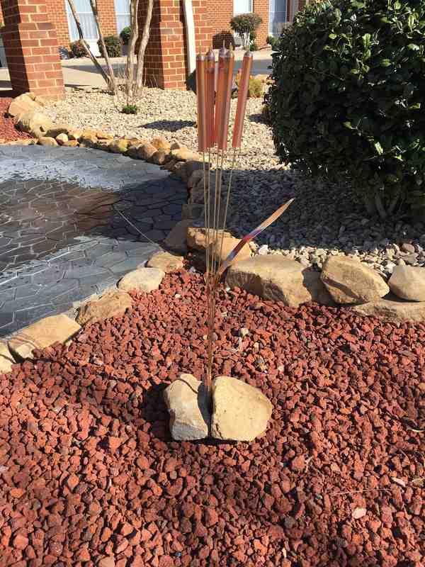 Cattail Wind Chimes Stake Outdoor Decor