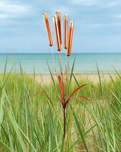 Cattail Wind Chimes Stake Outdoor Decor