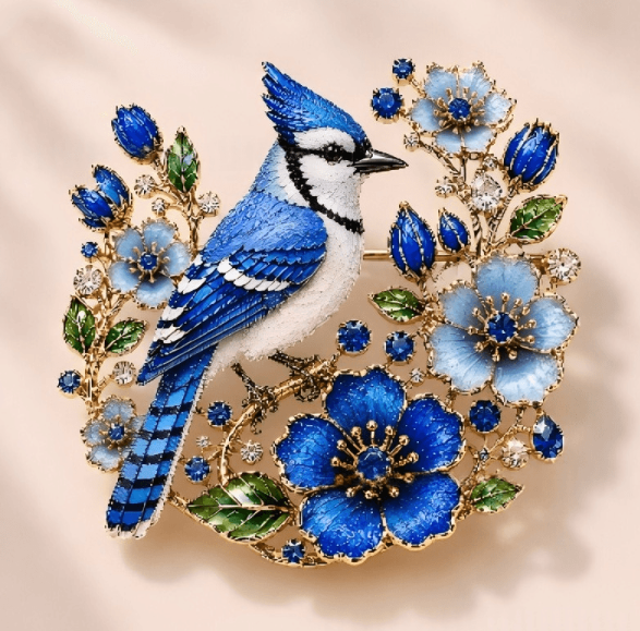 🌸Limited Edition 2026 Hummingbird Blossom Brooch – Elegant Floral Bird Pin Jewelry Gift for Women