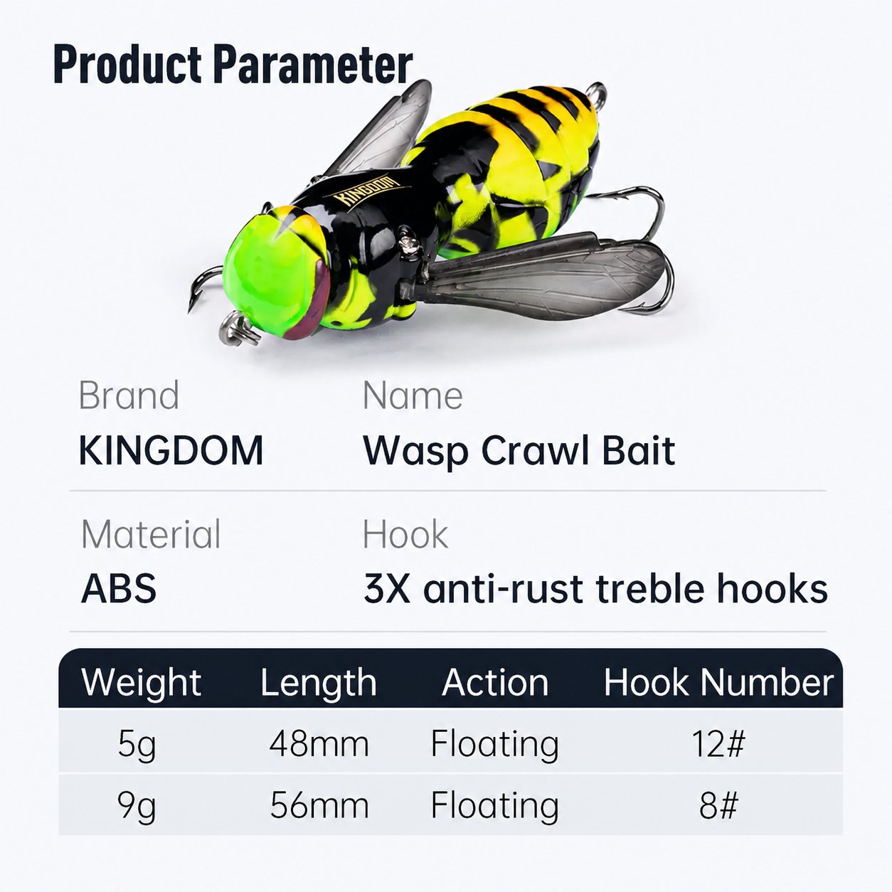 ⏰ Last Day 49% OFF – 🐝 Bionic Wasp Topwater Lure That Triggers Explosive Strikes