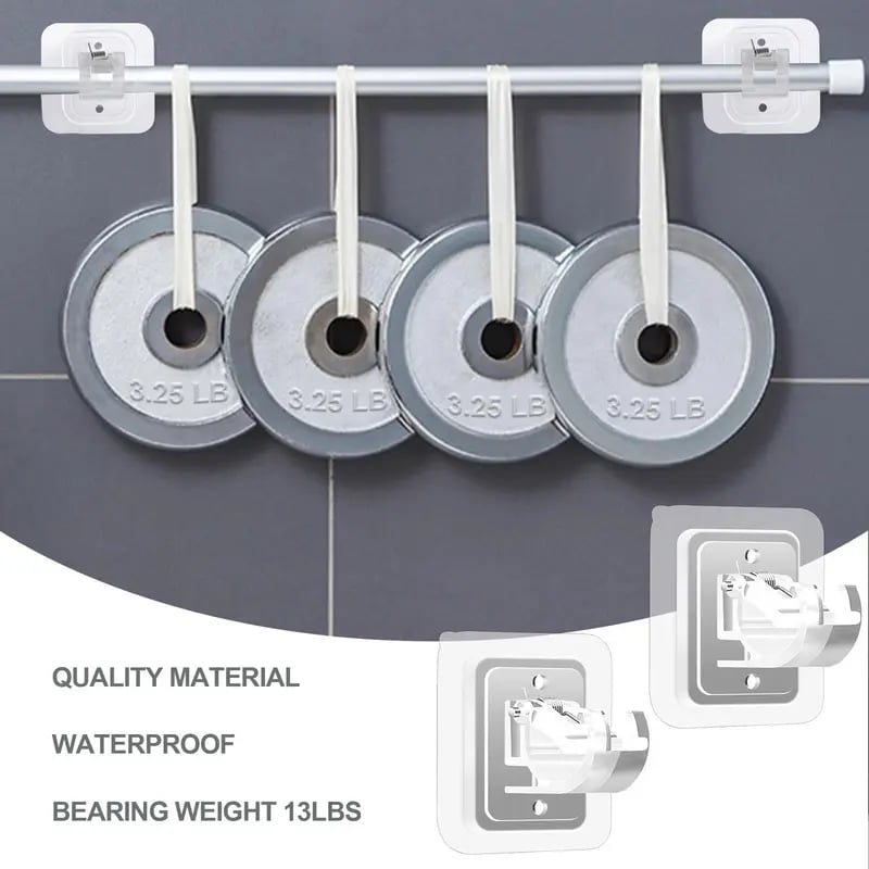 Drill-free curtain rod bracket