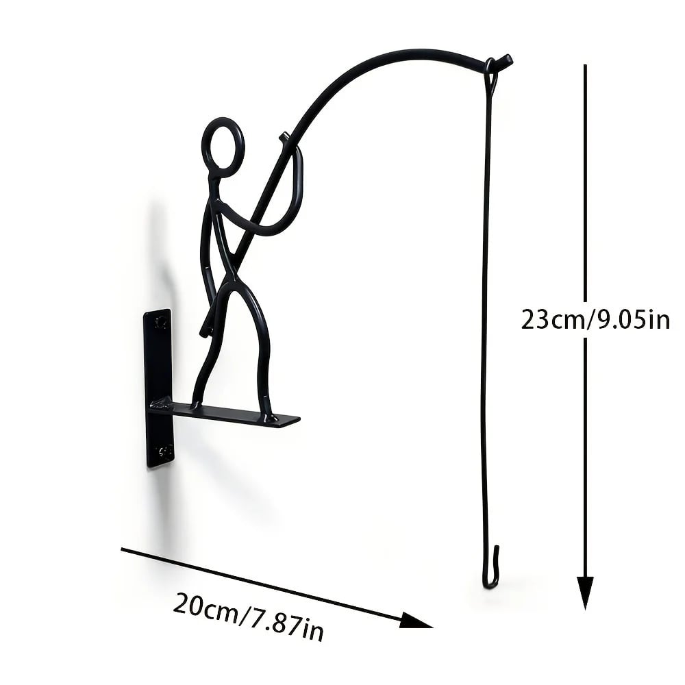 🎣 Creative Iron Wall Bracket - Transform Your Walls into Living Art