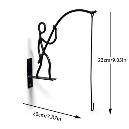 🎣 Creative Iron Wall Bracket - Transform Your Walls into Living Art