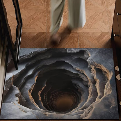 Visual Illusion Endless Abyss Pattern HD Printed Non-Slip Doormat