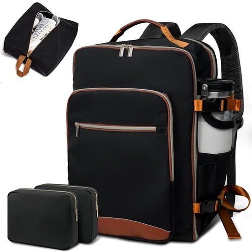 🌍 40-liter airline-approved travel backpack, comes with 3 storage bags, and can replace a 20-inch suitcase. 🛍️