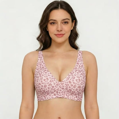 🎁 🔥Womens Comfortable Wireless Bras Push Up Bralettes Seamless Tshirts Bras Deep V Everyday Bras