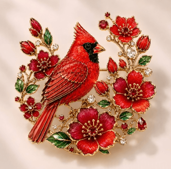 🌸Limited Edition 2026 Hummingbird Blossom Brooch – Elegant Floral Bird Pin Jewelry Gift for Women