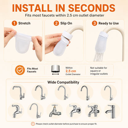Faucet Filter Cotton – Anti-Splash Water Flow Filter Sleeve 🚰✨