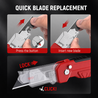 📢📢49% OFF !! ⏰ 2-in-1 Foldable Utility Knife & Scraper – Portable Razor Blade, Multi-Surface Cleaning ✨
