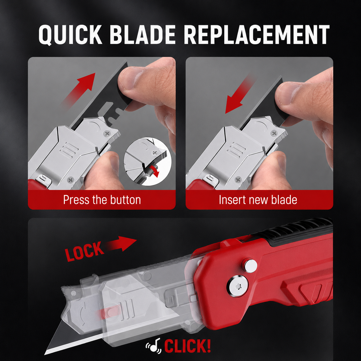 📢📢49% OFF !! ⏰ 2-in-1 Foldable Utility Knife & Scraper – Portable Razor Blade, Multi-Surface Cleaning ✨