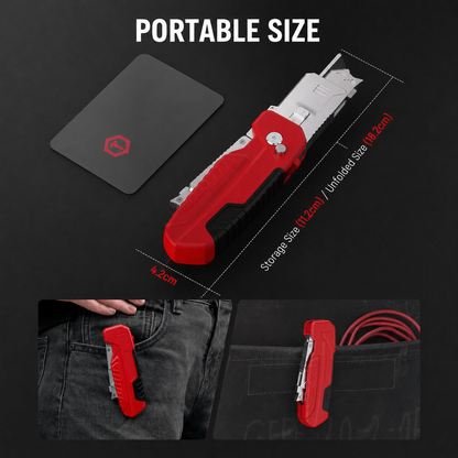📢📢49% OFF !! ⏰ 2-in-1 Foldable Utility Knife & Scraper – Portable Razor Blade, Multi-Surface Cleaning ✨