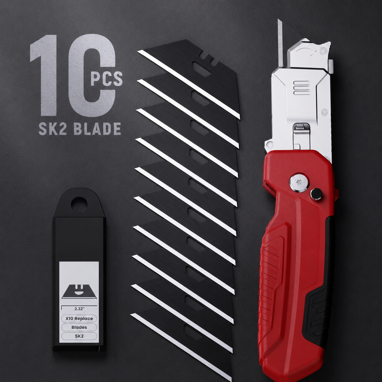 📢📢49% OFF !! ⏰ 2-in-1 Foldable Utility Knife & Scraper – Portable Razor Blade, Multi-Surface Cleaning ✨