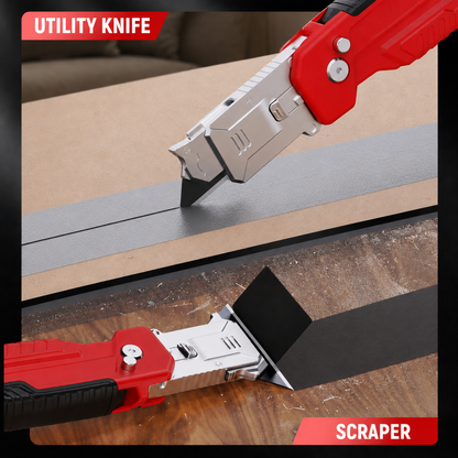 📢📢49% OFF !! ⏰ 2-in-1 Foldable Utility Knife & Scraper – Portable Razor Blade, Multi-Surface Cleaning ✨