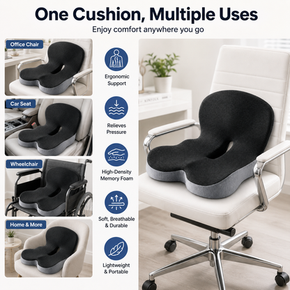 Sitting All Day? This Cushion Helps Relieve Back & Tailbone Pressure Instantly