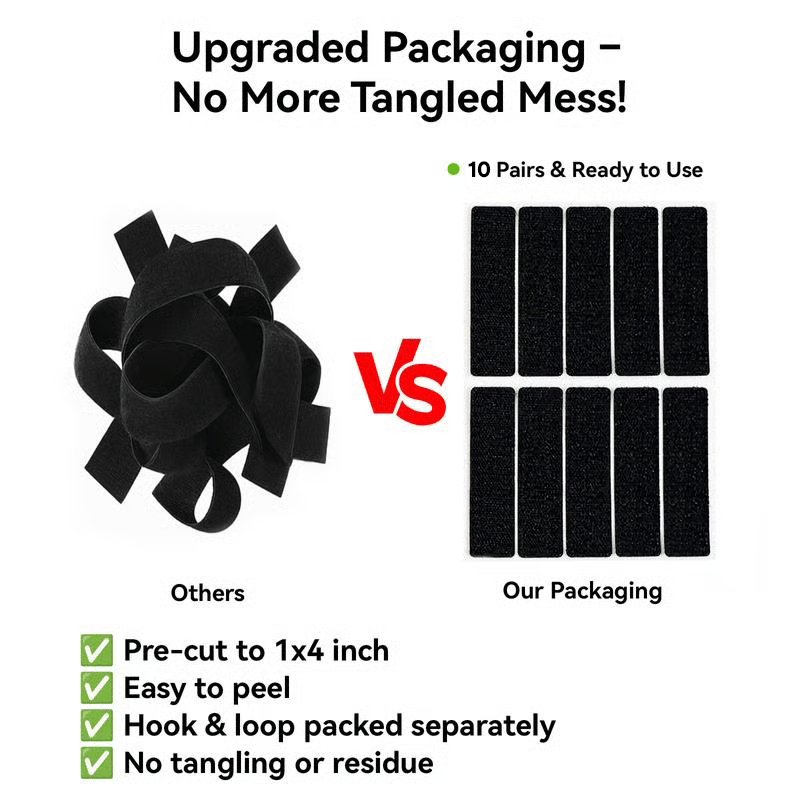 🛠️ Heavy-Duty Hook & Loop Adhesive Tape – Strong Double-Sided Sticky Mounting Strips-8YF7
