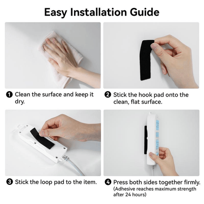 🛠️ Heavy-Duty Hook & Loop Adhesive Tape – Strong Double-Sided Sticky Mounting Strips-8YF7