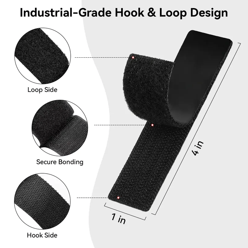 🛠️ Heavy-Duty Hook & Loop Adhesive Tape – Strong Double-Sided Sticky Mounting Strips-8YF7