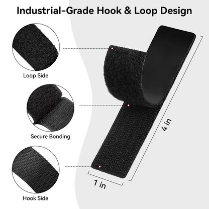 🛠️ Heavy-Duty Hook & Loop Adhesive Tape – Strong Double-Sided Sticky Mounting Strips-8YF7