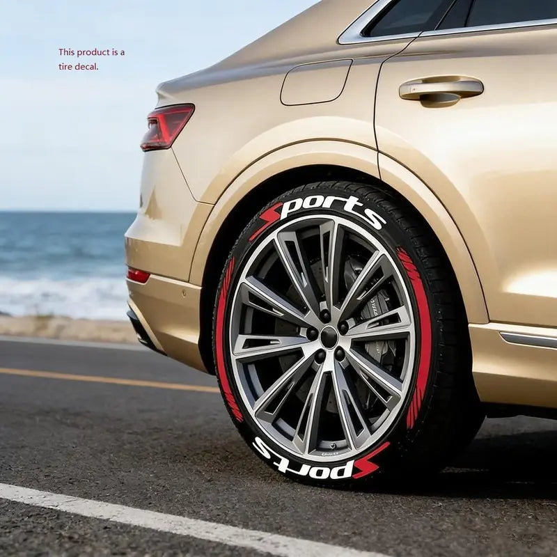 🏎️ 16PCS 3D Tire Lettering Stickers: Waterproof Universal Wheel Sidewall Decals! 🔥