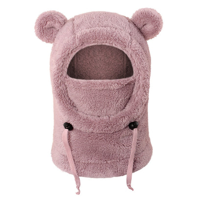 Winter Balaclava & Neck Warmer Hat - Windproof Thermal Kids Full Face Mask with Detachable Hood
