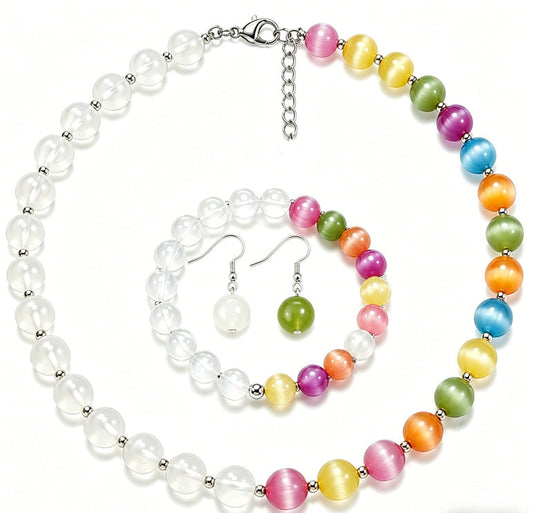 🌈 Dopamine UV Reactive Beaded Jewelry – Your New Summer Staple