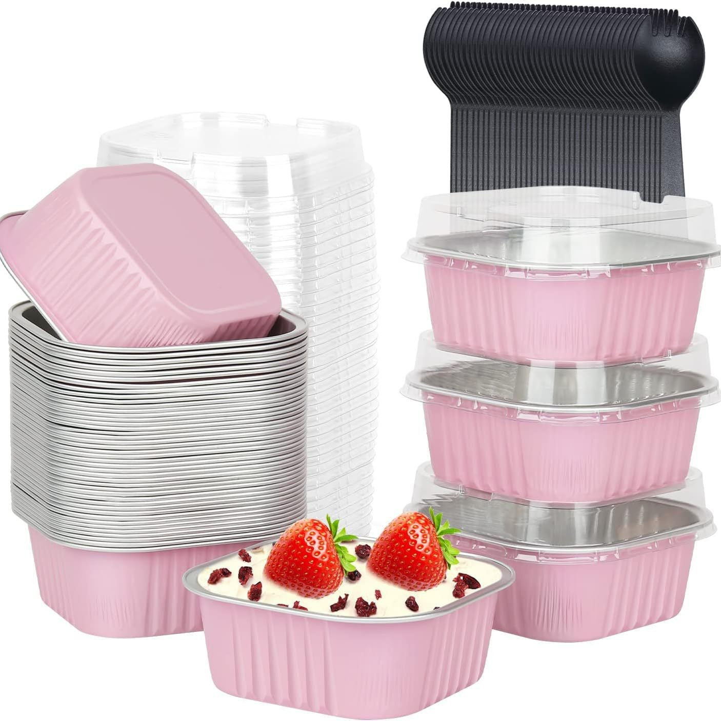 🎉120Pcs Portable Disposable Foil Cupcake Pans For Baking Picnic Party Use🍰