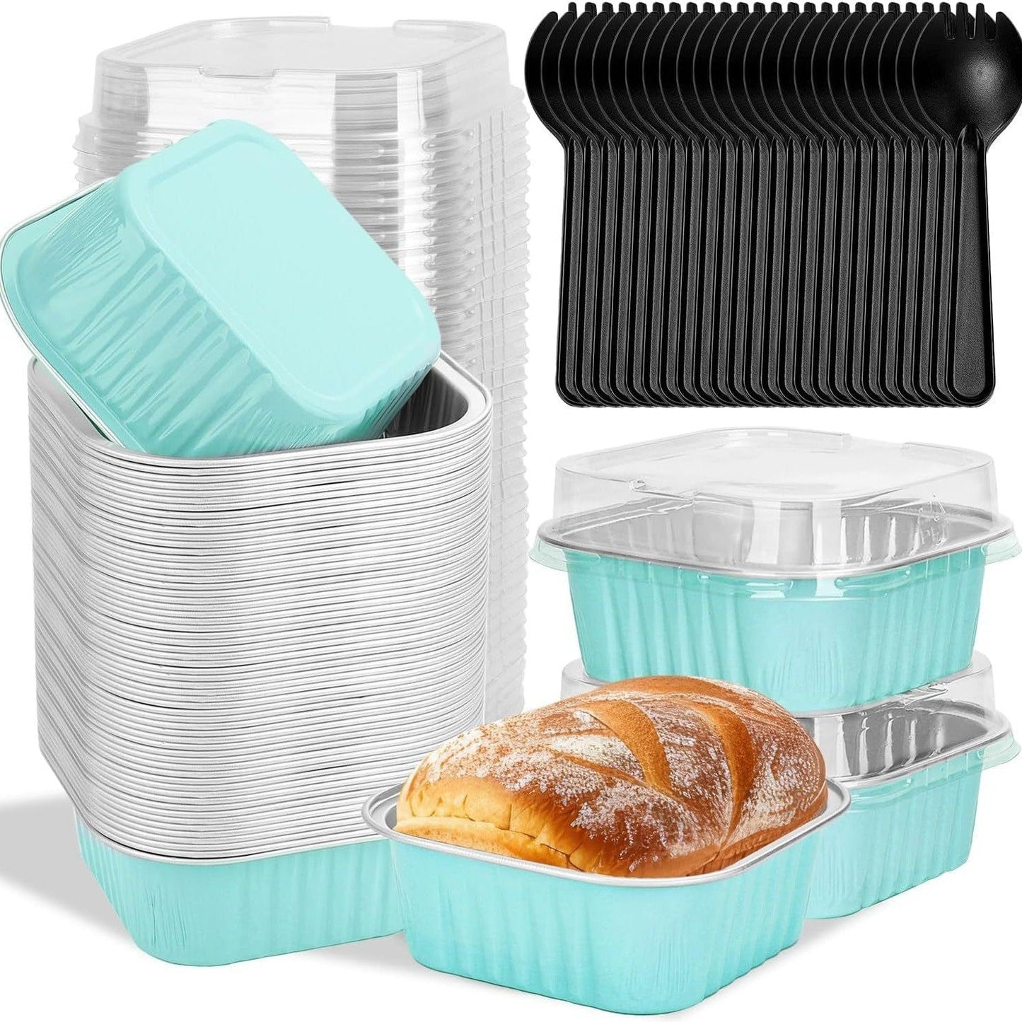 🎉120Pcs Portable Disposable Foil Cupcake Pans For Baking Picnic Party Use🍰