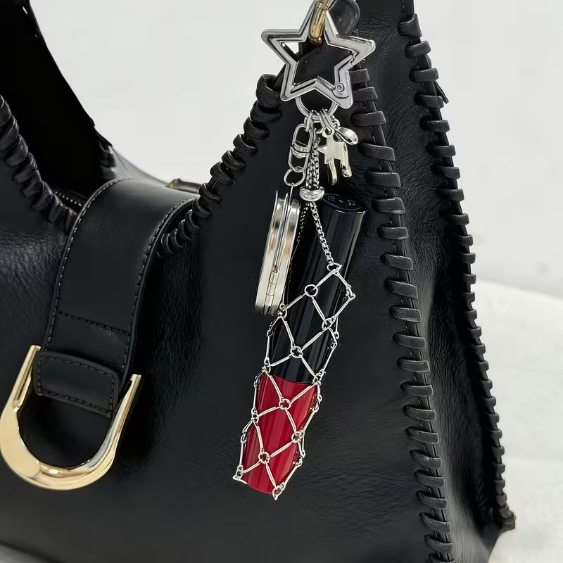 🔥Limited Time 49% Off✨Lipstick Holder Keychain with Mirror