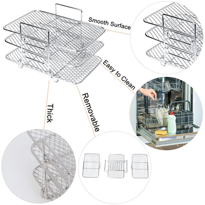 Air Fryer Rack, 304 Stainless Steel Toast Rack, Multi-Layer Grill, Grill