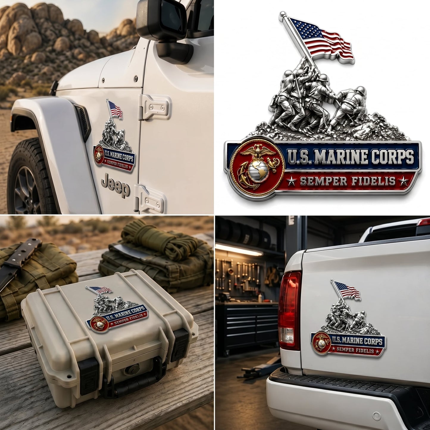 🇺🇸 Last Day Promo: 49% OFF 🎖️ - U.S. Marine Corps Semper Fidelis Car Emblem Metal Badge