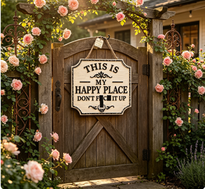 “This Is My Happy Place” Door Sign