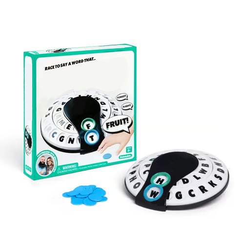 🎲Spin & Shout Word Game – Fast-Paced Family Game with Letter Wheels, Spinner Device & 20 Tokens