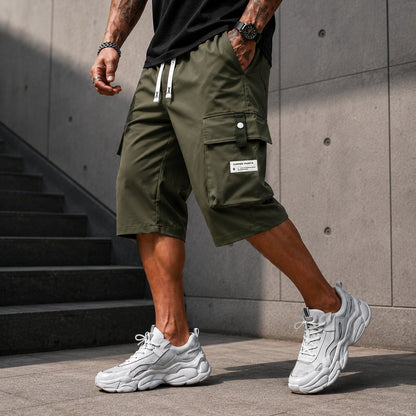 ⏳LAST DAY SALE 49% OFF !!📢Men's Casual Drawstring Capri Cargo Pants 🔥