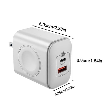 3-in-1 GaN Magnetic Wireless Charger & Fast Charging Block
