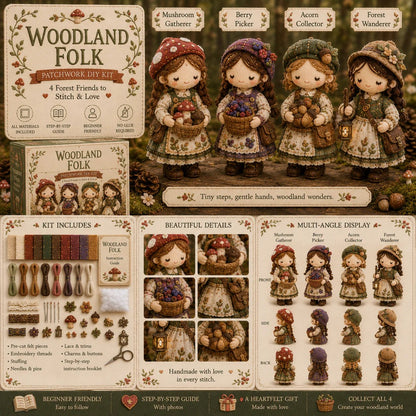 🎁🧵 Tiny Worlds Collection – Patchwork DIY Kit Series