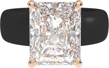 💍Renfit Silicone Ring – 10×8 mm Emerald Cut CZ | Patent-Pending Design - GlowStone Collection✨